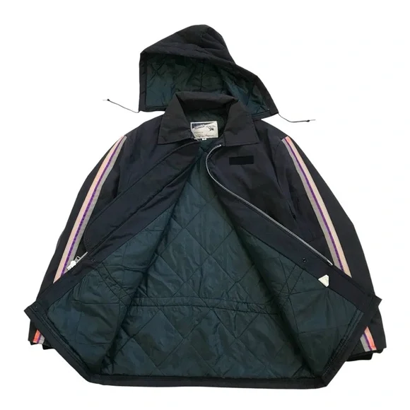 VINTAGE FEDEX JACKET LARGE L MENS HOODIE EMPLOYEE UNIFORM STAN HERMAN BOMBER